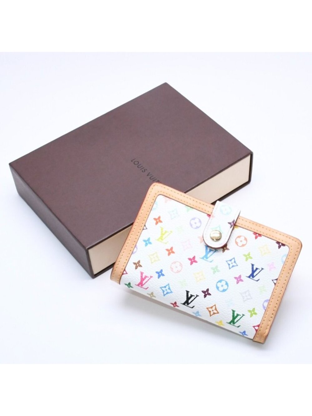 Louis Vuitton Portefeuille Vienois Bifold Wallet Monogram Multicolor White